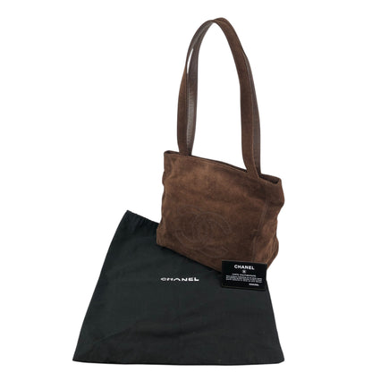 CHANEL Coco Mark Totebag Brown Vintage s32c85