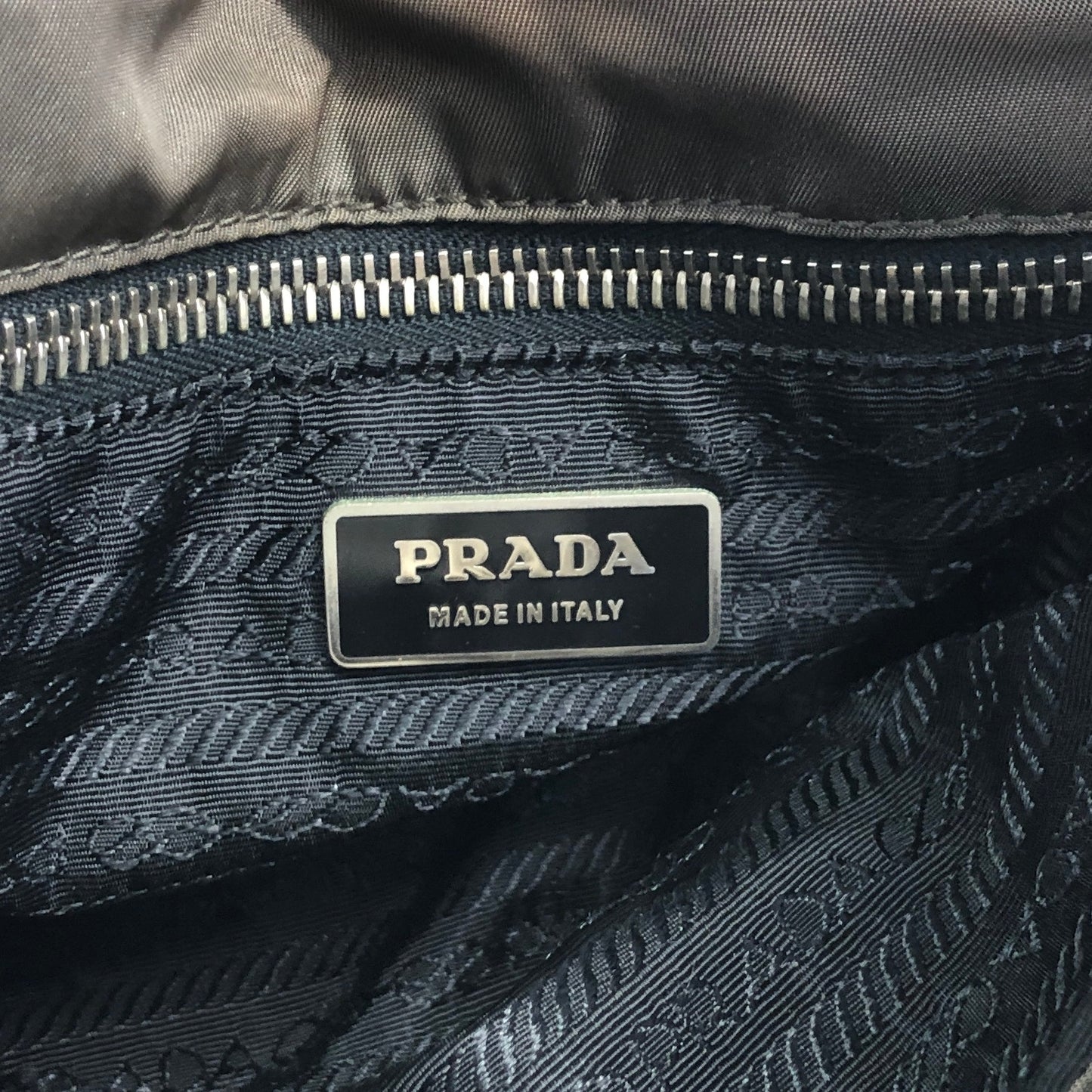 PRADA Triangle Logo Chain Shoulder bag Brown Vintage nudrej