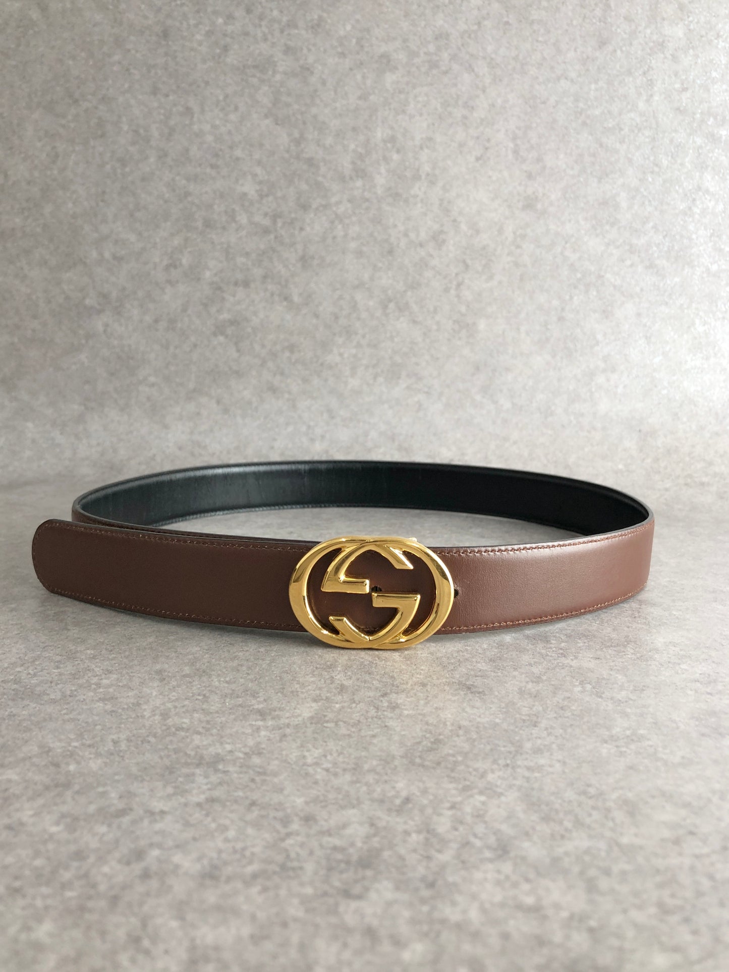 GUCCI GG Belt Black 036 1192 4964 Vintage u5arka