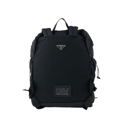 PRADA Tessuto Triangle Logo Backpack Black Vintage 6bctx4