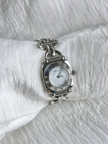 GUCCI Horse Bit Quartz Watch Silver 6400L Vintage 4rd3fu