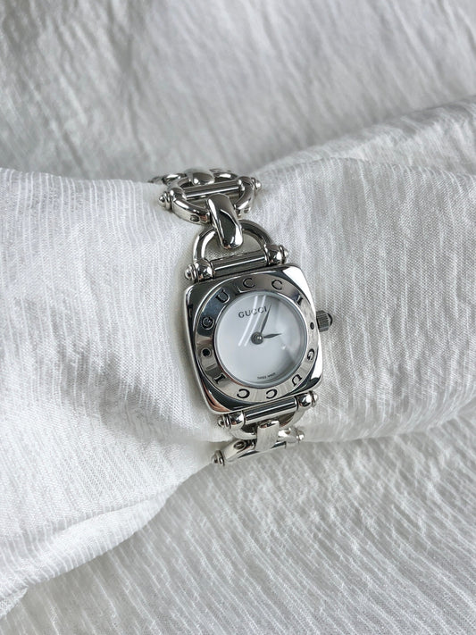 GUCCI Horse Bit Quartz Watch Silver 6400L Vintage 4rd3fu