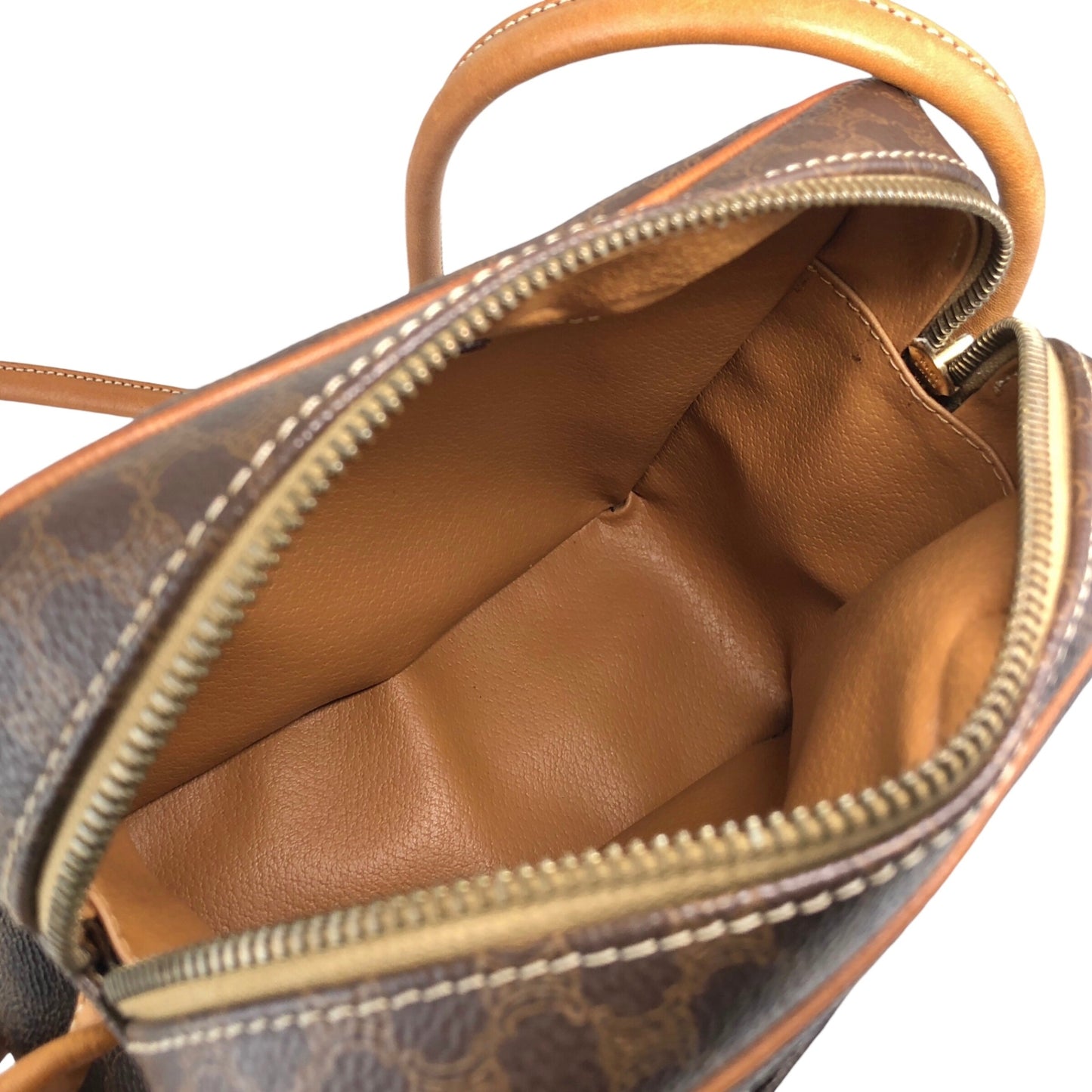 CELINE Macadam Shoulder bag Brown Vintage 6yth7d