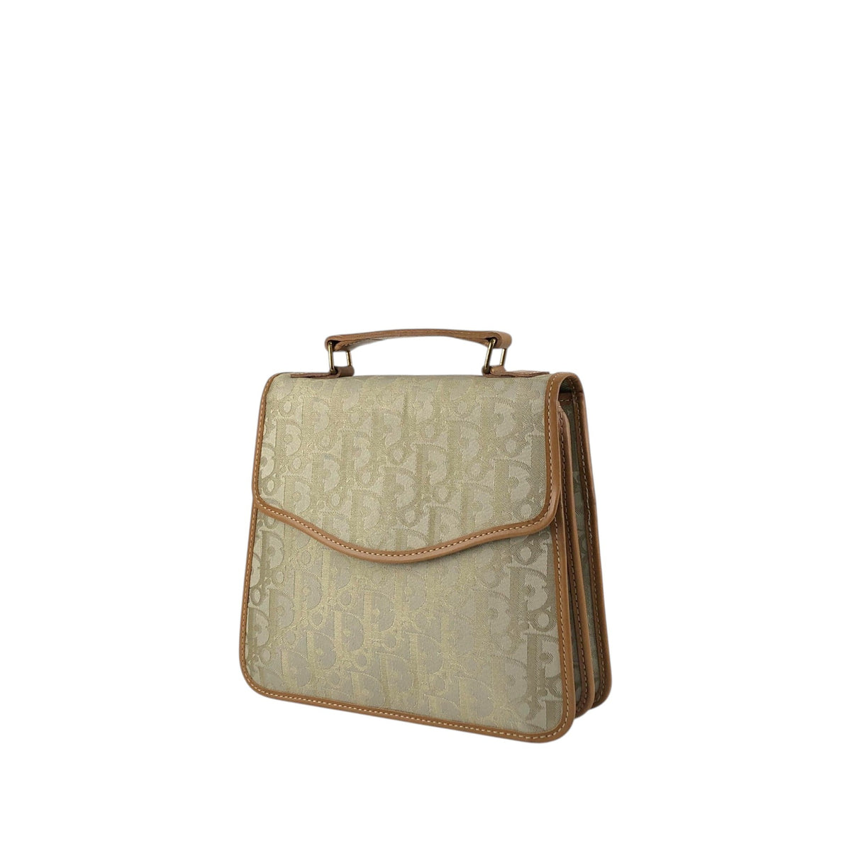 Christian Dior Trotter Handbag Beige Vintage dz5dit