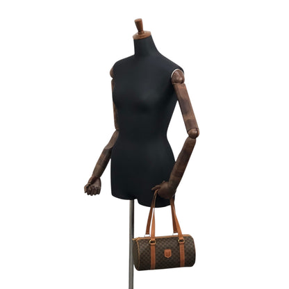 CELINE Macadam Blason Handbag Brown Vintage s5ej7j