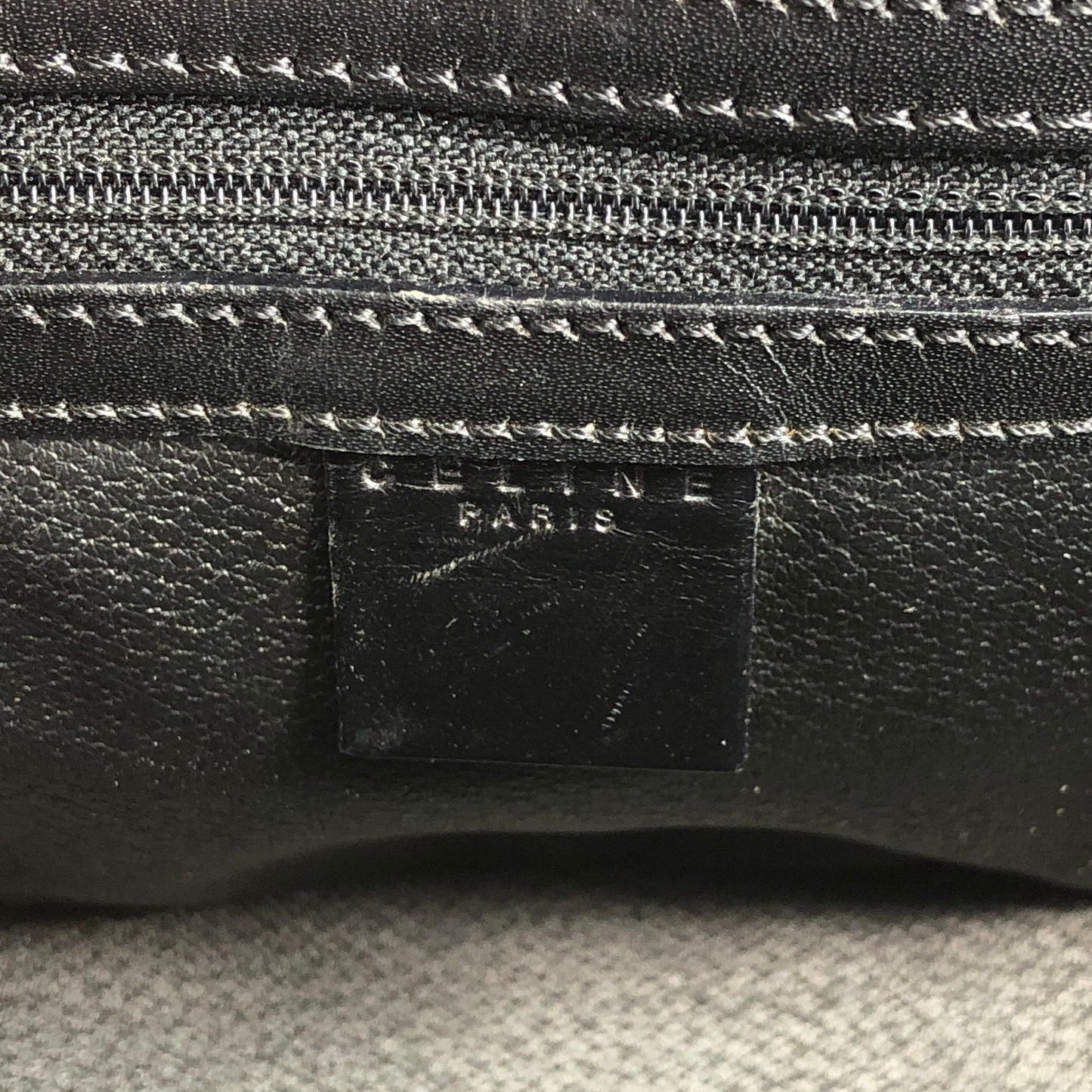 CELINE Macadam Blason Handbag Black Vintage guswt5