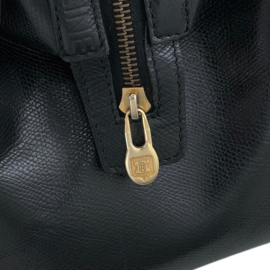 CELINE Logo Two-way Boston bag Shoulder bag Black Vintage 5423tg