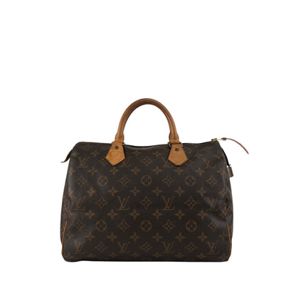 LOUIS VUITTON Monogram Small Boston bag Handbag Brown Vintage jm4cx4