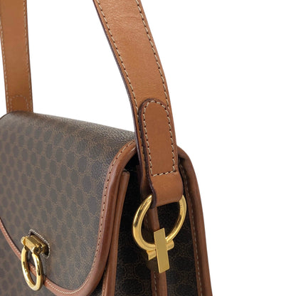 CELINE Macadam Horse Bit Shoulder bag Brown Vintage 3w54jc
