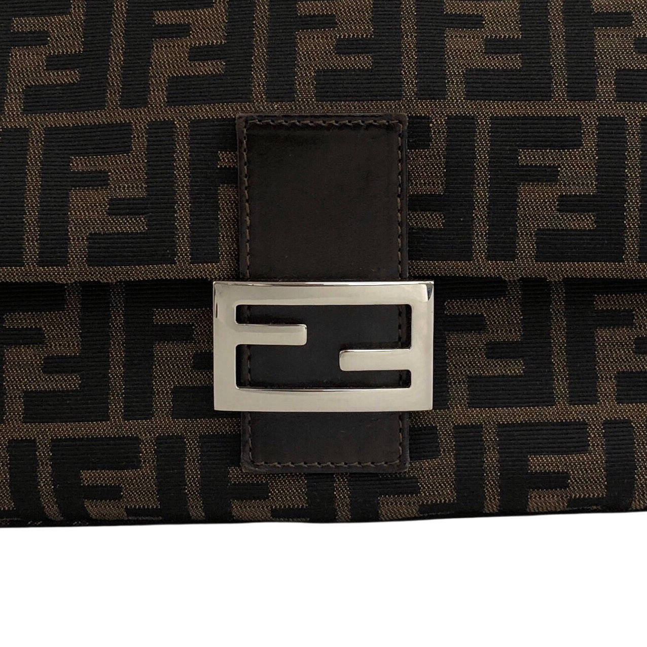 FENDI Zucca Mamma Baguette Shoulder bag Brown Vintage rj4ghi