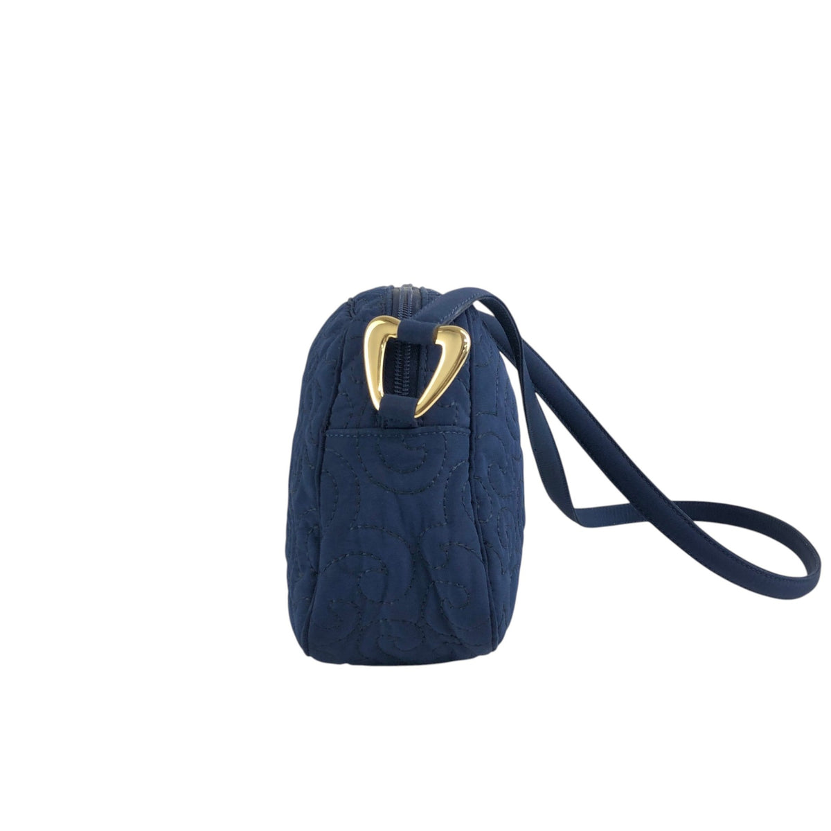Yves Saint Laurent YSL Logo Shoulder bag Navy Vintage zt4e3i