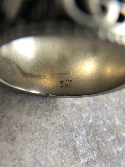 GUCCI Interlocking SILVER925 Ring Silver Vintage rntz7e
