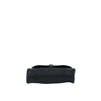 Salvatore Ferragamo Gancini Chain Shoulder bag Black Vintage sj8amk