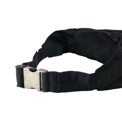 PRADA Tessuto Triangle Logo Sling bag Black Vintage n5nfph