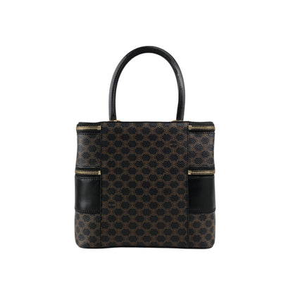 CELINE Macadam Triomphe Handbag Vanity bag Black Vintage utd2i7