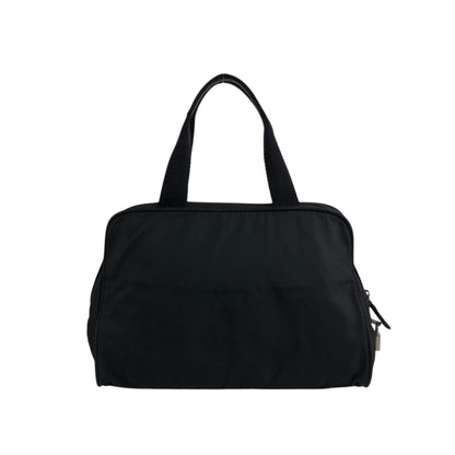 PRADA Triangle Logo Padlock Handbag Black Vintage n4a2rw