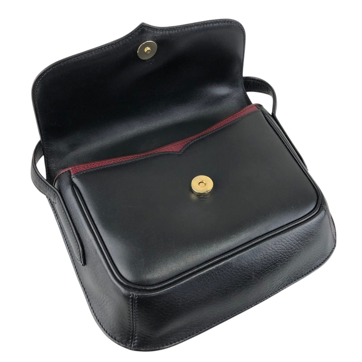 Cartier Logo Trinity Shoulder bag Black Vintage j72pji