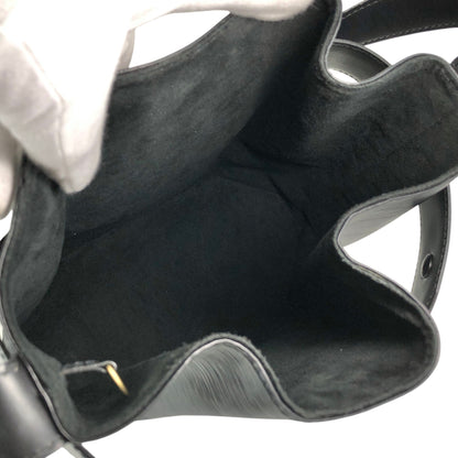 LOUIS VUITTON Epi Drawstring Shoulder bag Black Vintage 6ajzsh