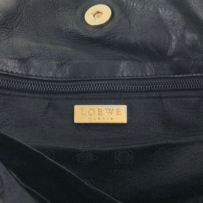 LOEWE Anagram Flamenco Drawstring Shoulder bag Black Vintage ak5uss