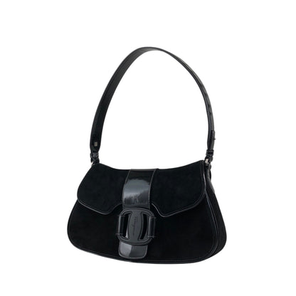 Salvatore Ferragamo Gancini Shoulder bag Black Vintage p6iss8