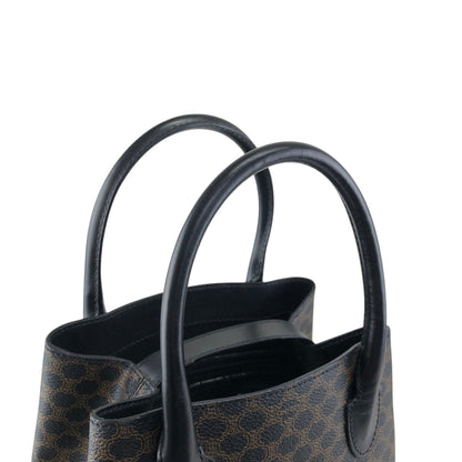 CELINE Macadam Blason Handbag Totebag Black Vintage ypkjyr
