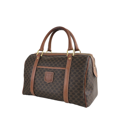 CELINE Macadam Blason Handbag Boston bag Brown Vintage w8k28k