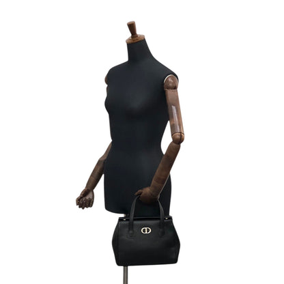 Christian Dior CD Logo Handbag Black Vintage hfa4nr