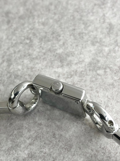 GUCCI Logo Watch Silver 120 Vintage j3uxrw
