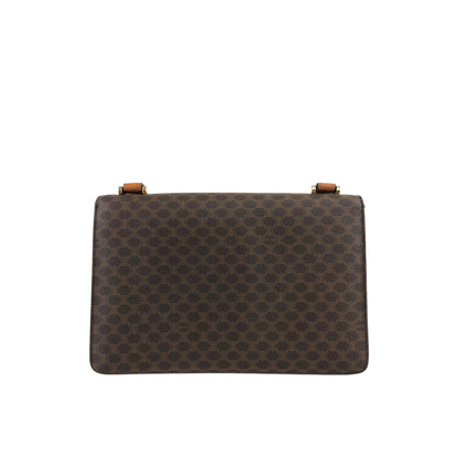 CELINE Macadam Flap Shoulder bag Brown Vintage wagmgy
