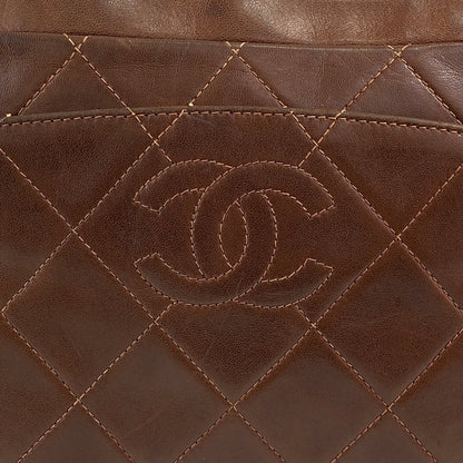 CHANEL Matelasse Coco Mark Shoulder bag Brown Vintage 4u7hig