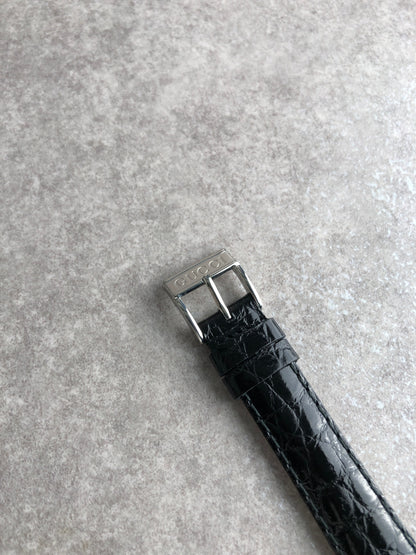 GUCCI Sherry Line Watch Silver×Black 2040Ｍ Vintage asvi62