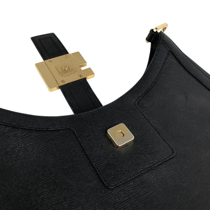 GUCCI G Motif Shoulder bag Black Vintage 3z62yh