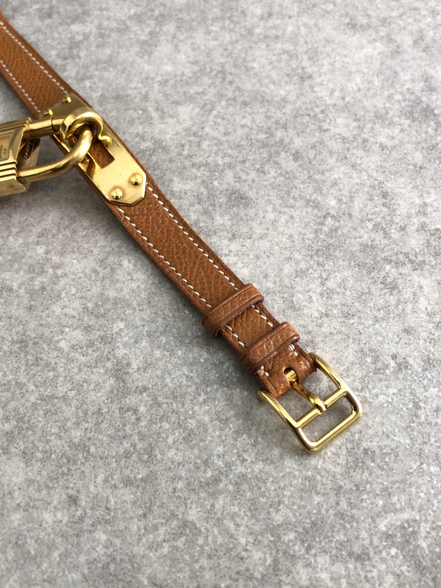 HERMES Quartz Watch Brown Vintage 6kuddk