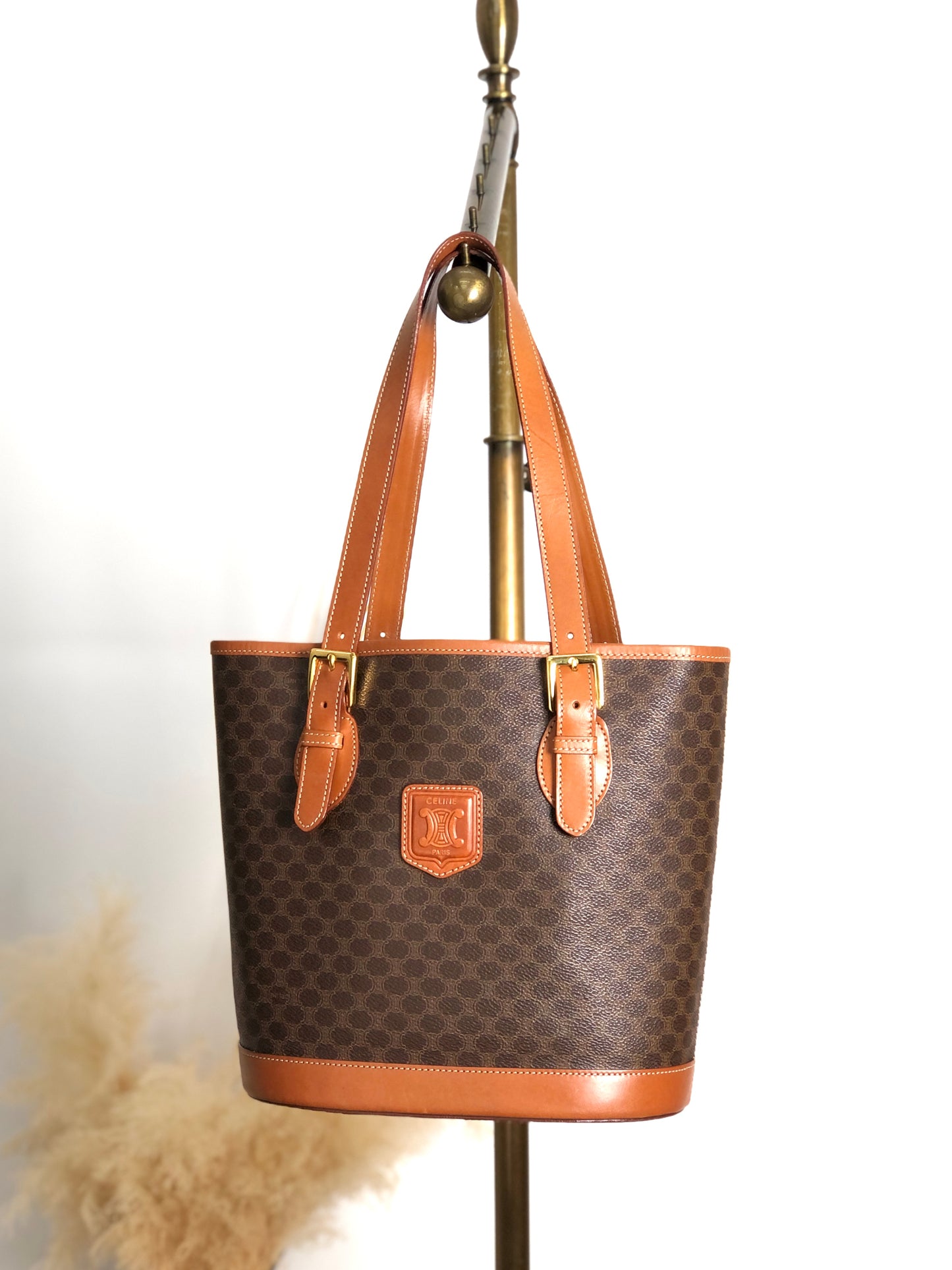 CELINE Macadam Blason Totebag Brown Vintage 4gjmmr