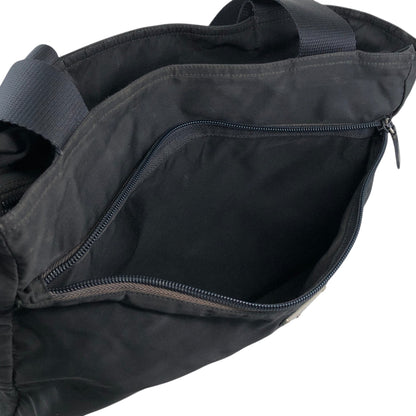 PRADA Tessuto Triangle Logo Totebag Black Vintage ztj777