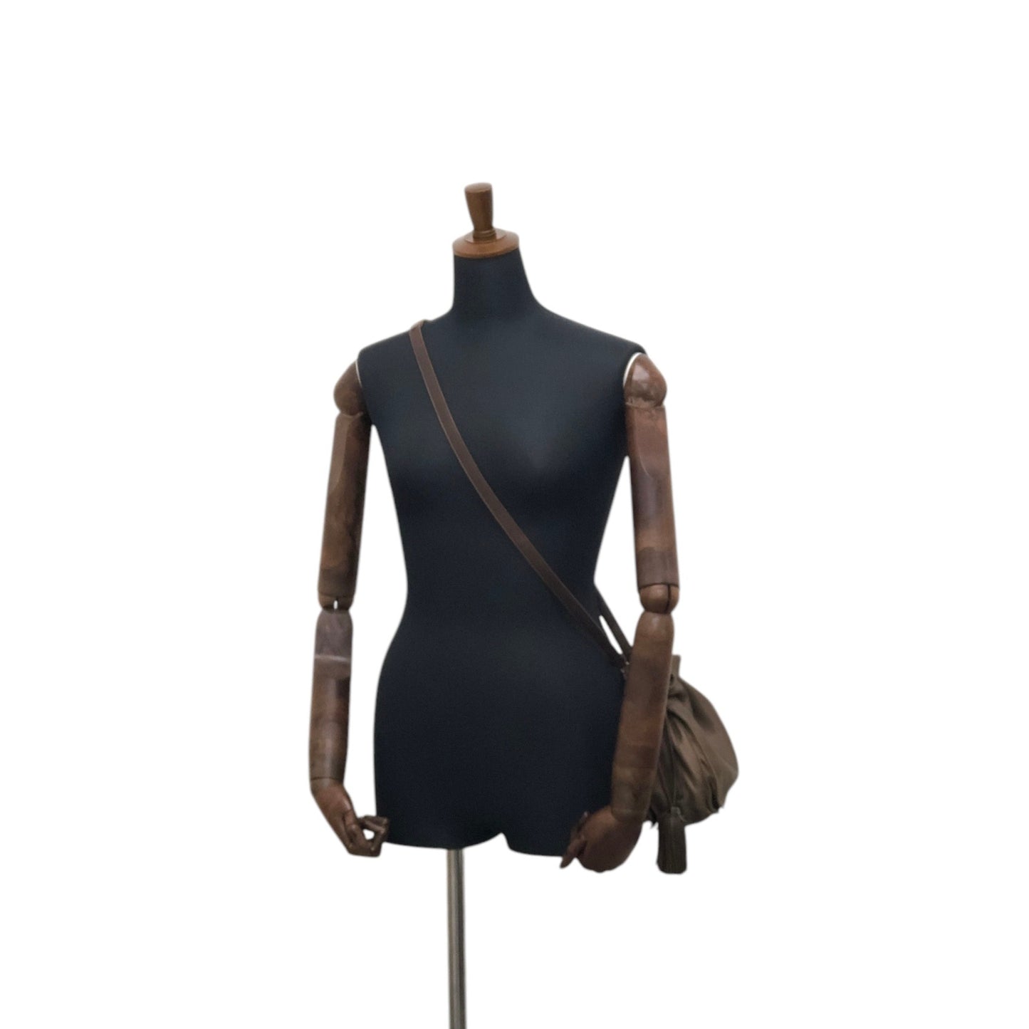 LOEWE Anagram Flamenco Tassel Drawstring Shoulder bag Bronze Vintage 757im3