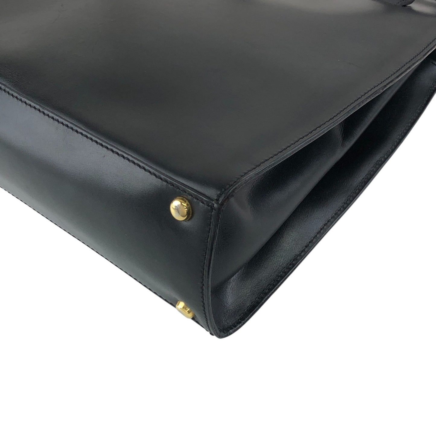 CELINE Gancini Handbag Black Vintage skvha5