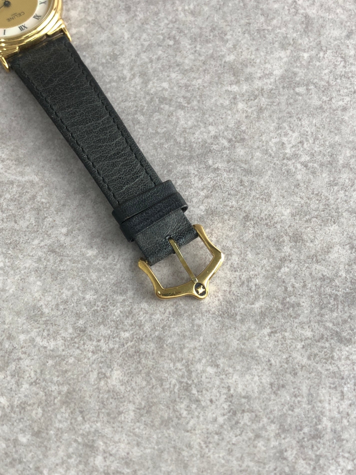 CELINE Watch Gold×Black Vintage k2wzaa