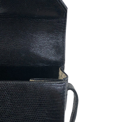 Yves Saint Laurent YSL Logo Shoulder bag Black Vintage 5hfhbh