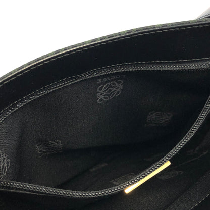 LOEWE Anagram Logo Full Patterns Fabric Shoulder bag Black Vintage 7hprps