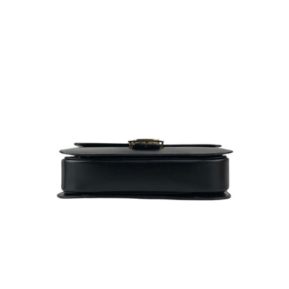 CELINE Horse Carriage Crossbody Shoulder bag Black Vintage 4mrnet