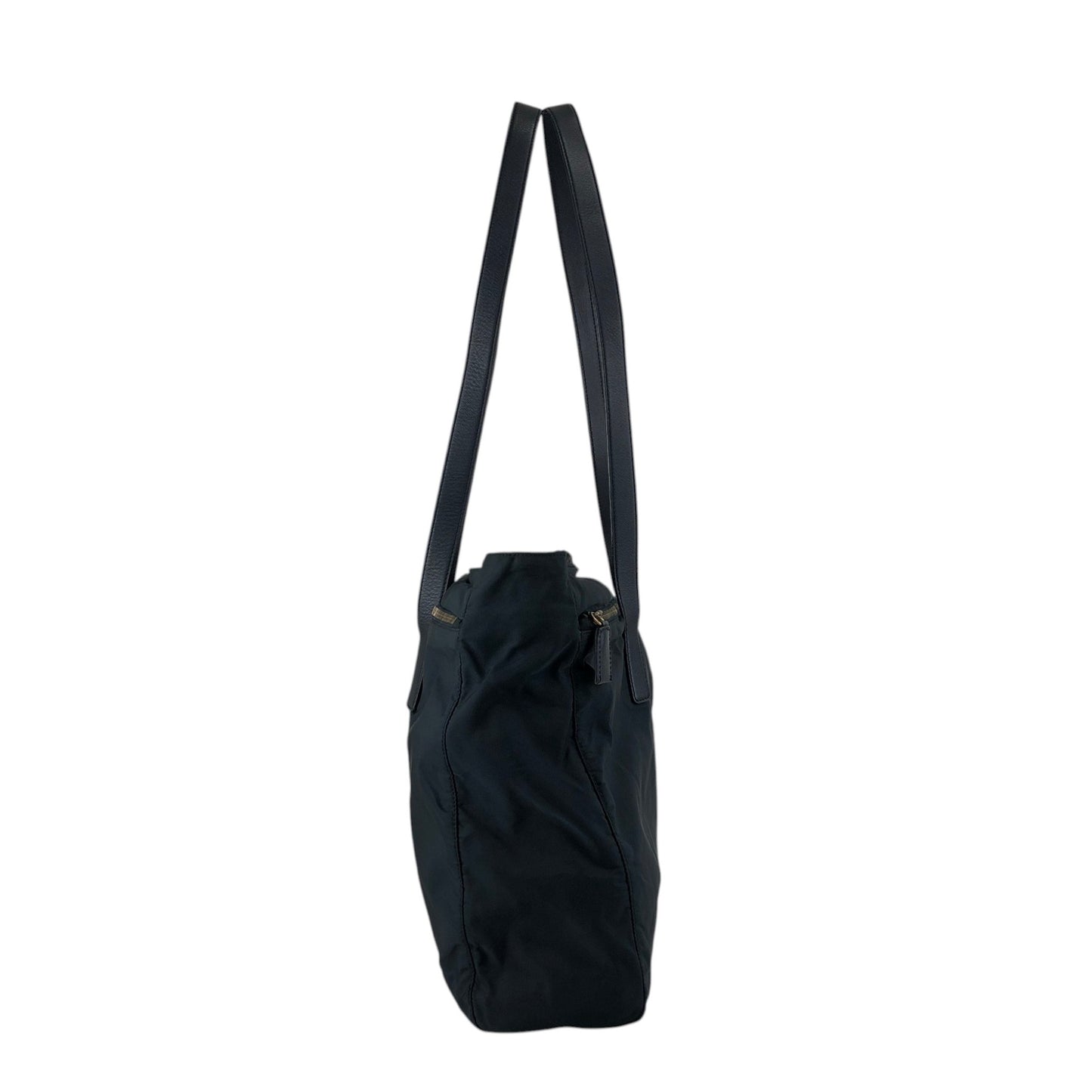 PRADA Tessuto Triangle Logo Totebag Black Vintage nvkgms