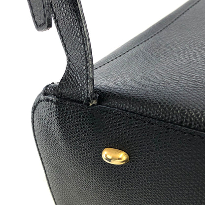 CELINE Turn Lock Leather Backpack Black Vintage y4kmst