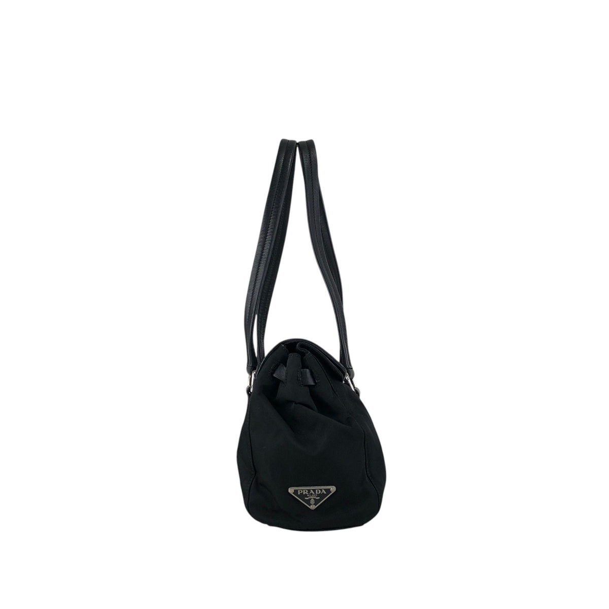 PRADA Push lock Handbag Black Vintage pesttr