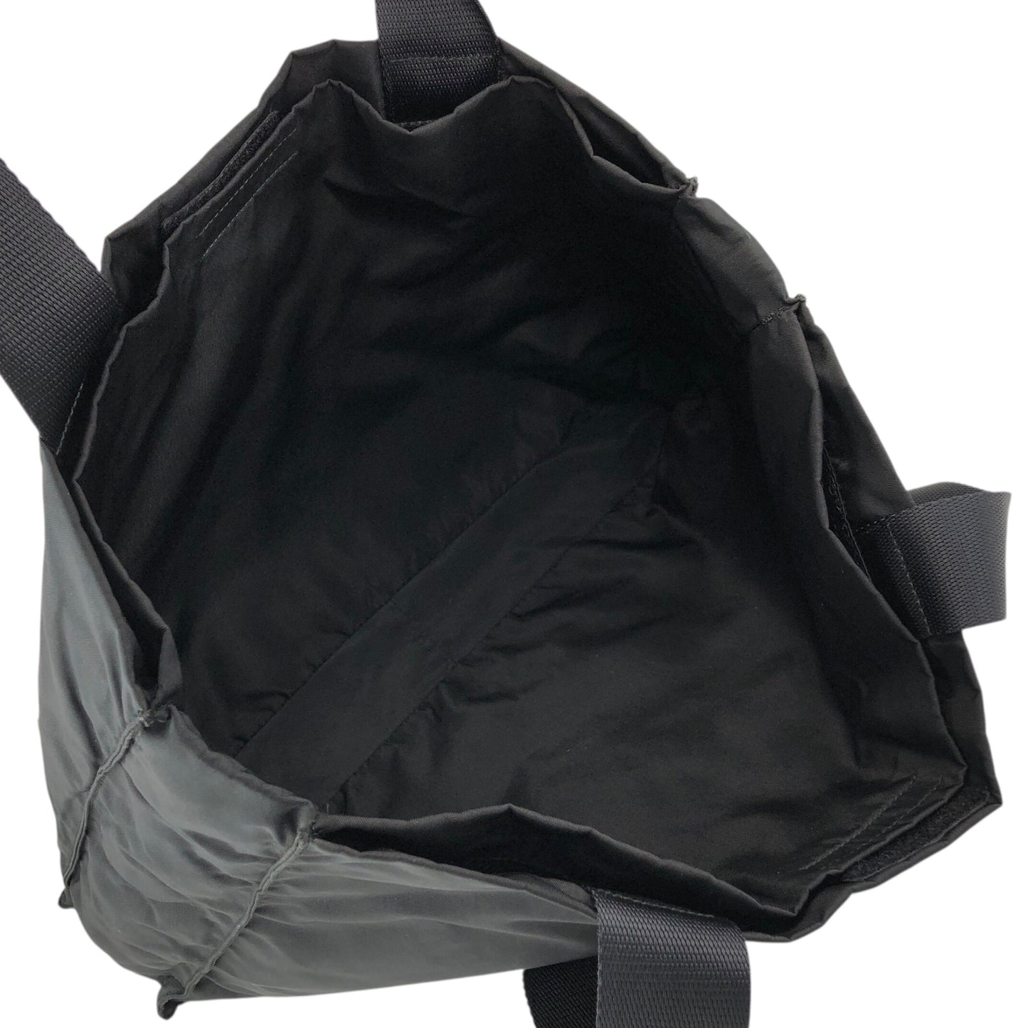PRADA Tessuto Triangle Logo Totebag Black Vintage fhex45