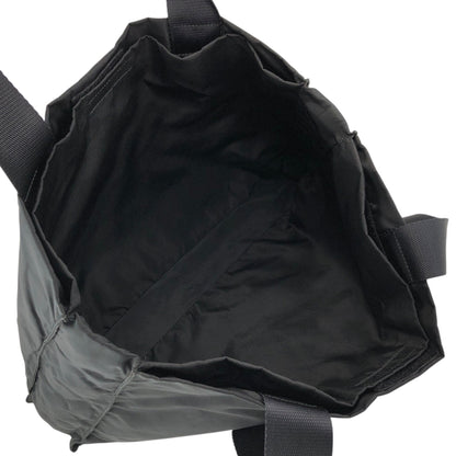 PRADA Tessuto Triangle Logo Totebag Black Vintage fhex45