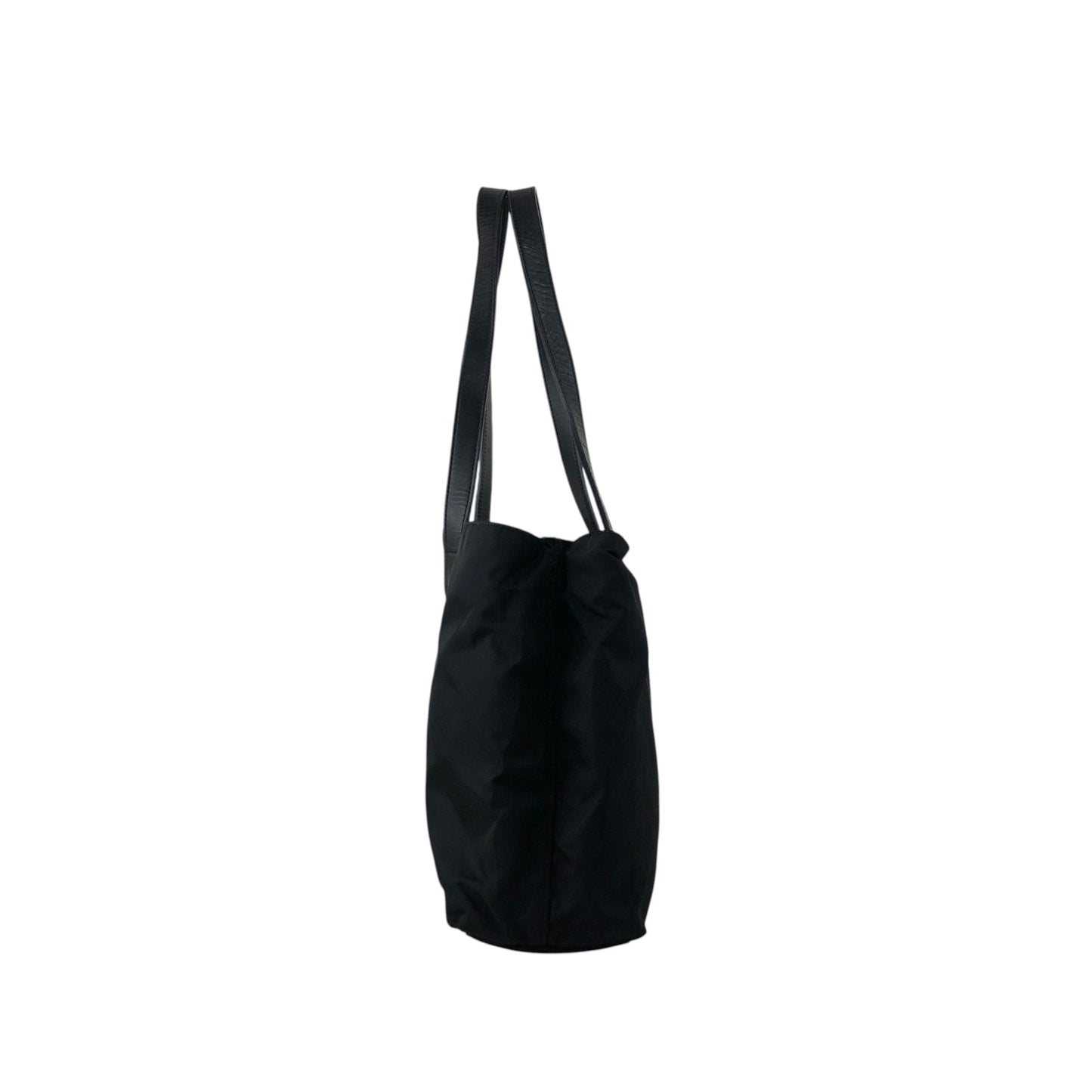 PRADA Tessuto Triangle Logo Handbag Totebag Black Vintage rjuwj5