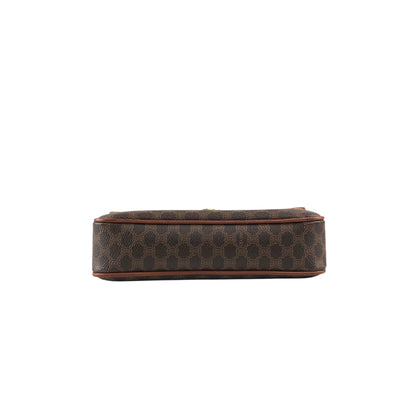CELINE Macadam Blason Shoulder bag Brown Vintage 2mumnz