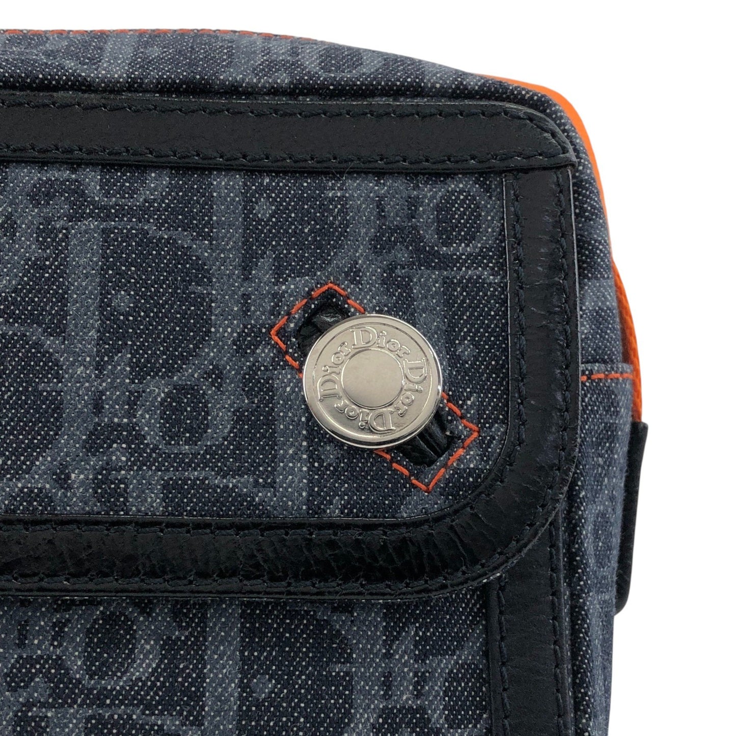 Christian Dior Trotter Flap Shoulder bag Indigo Vintage jb5tcy