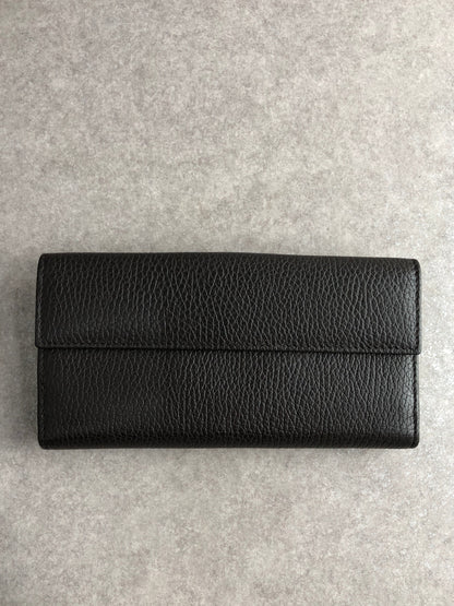 GUCCI Logo Long Wallet Brown Vintage aw4six